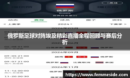 俄罗斯足球对阵埃及精彩直播全程回顾与赛后分析